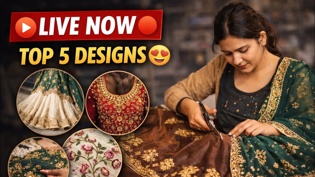 🔴 LIVE Stitching Class | Top 5 Easy & Viral Designs