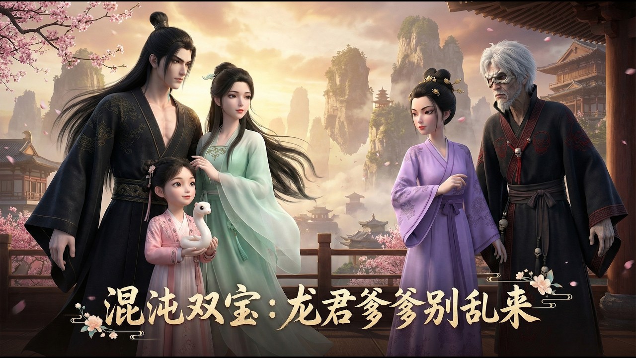 混沌双宝：龙君爹爹别乱来#漫剧 #漫剧热播 #二次元 #逆水寒 #甜宠 #甜寵 #漫剧热播