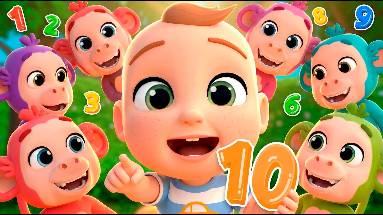 Monkeys on a Swing (10 Little Animals Song) by Almama