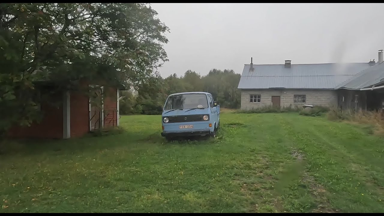 Kommer den starta? Hämtning av ny kanalbil. VW Pick-Up 1982