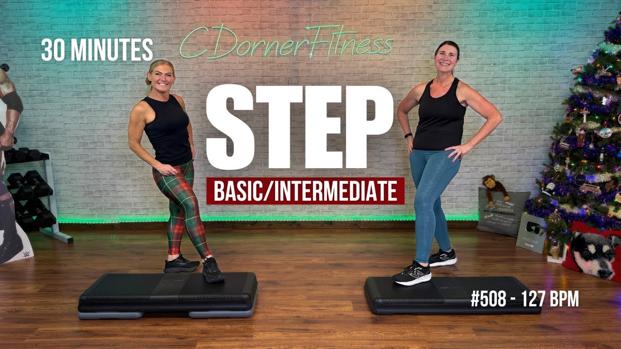30 Min Basic to Intermediate Step Cardio Workout - 127 BPM High Energy  #508
