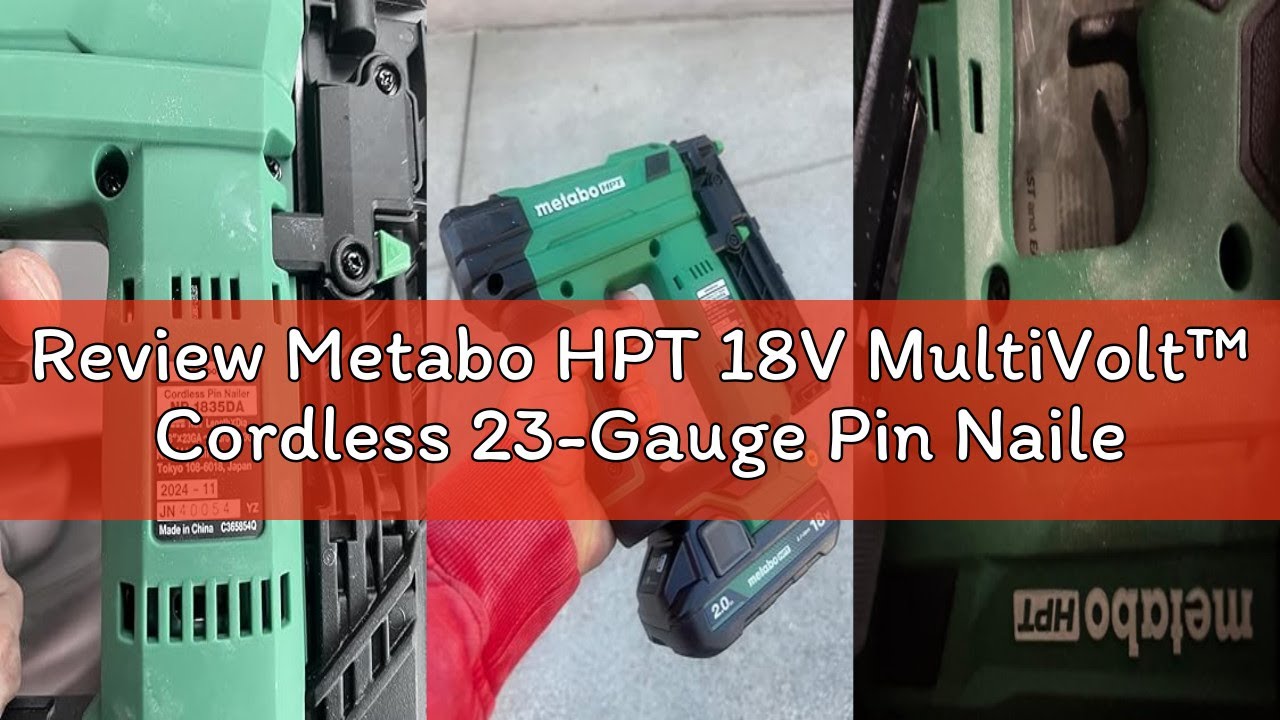 Review Metabo HPT 18V MultiVolt™ Cordless 23-Gauge Pin Nailer Kit | Includes Battery and Charger | D
