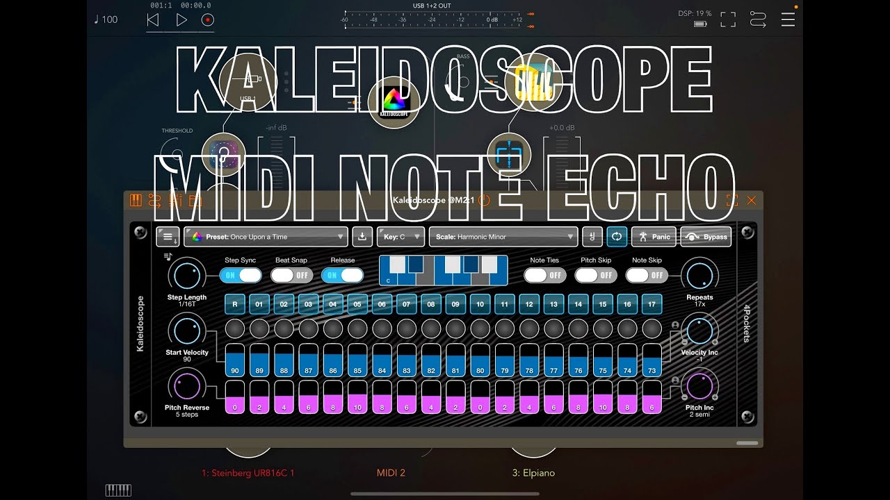 Kaleidoscope - MIDI Note Echo - On SALE for a Limited Time - Walkthrough for the iPad