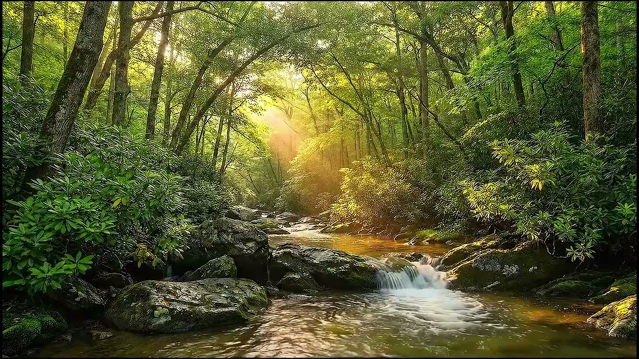 Birds Singing & Beautiful Stream Sounds for Peaceful Sleep