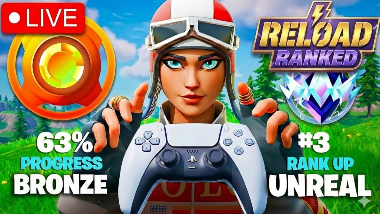 LIVE🔴SPEEDRUN TO UNREAL IN RANKED RELOAD | FORTNITE CHAPTER 7! LET'S HIT 900 SUBS! (NEW VID OUT RN!)