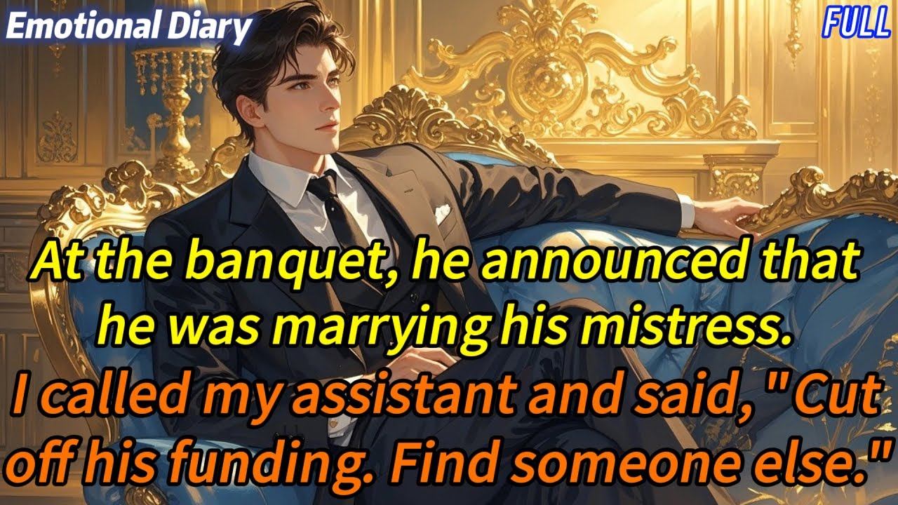 At the banquet,he announced marrying his mistress.I call assistant:Cut his funding.Find someone else