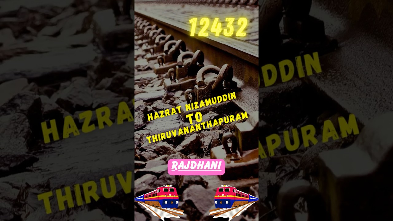 🚂 12432 Rajdhani Express — Hazrat Nizamuddin to Trivandrum | Full Route Map |  @mapmymadness