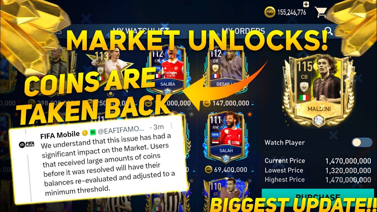 BIGGEST UTOTS GLITCH  UPDATE! MARKET UNLOCKS! COINS ARE TAKEN BACK IN FIFA MOBILE 23