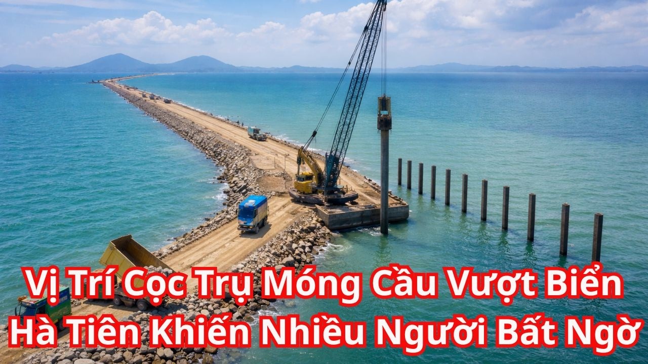 Vị Trí Cọc Trụ Móng Cầu Vượt Biển Hà Tiên Khiến Nhiều Người Bất Ngờ