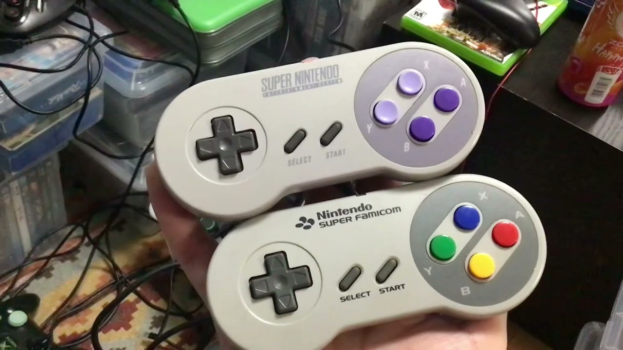 SNES  and Super Famicom Controllers: Small Differences