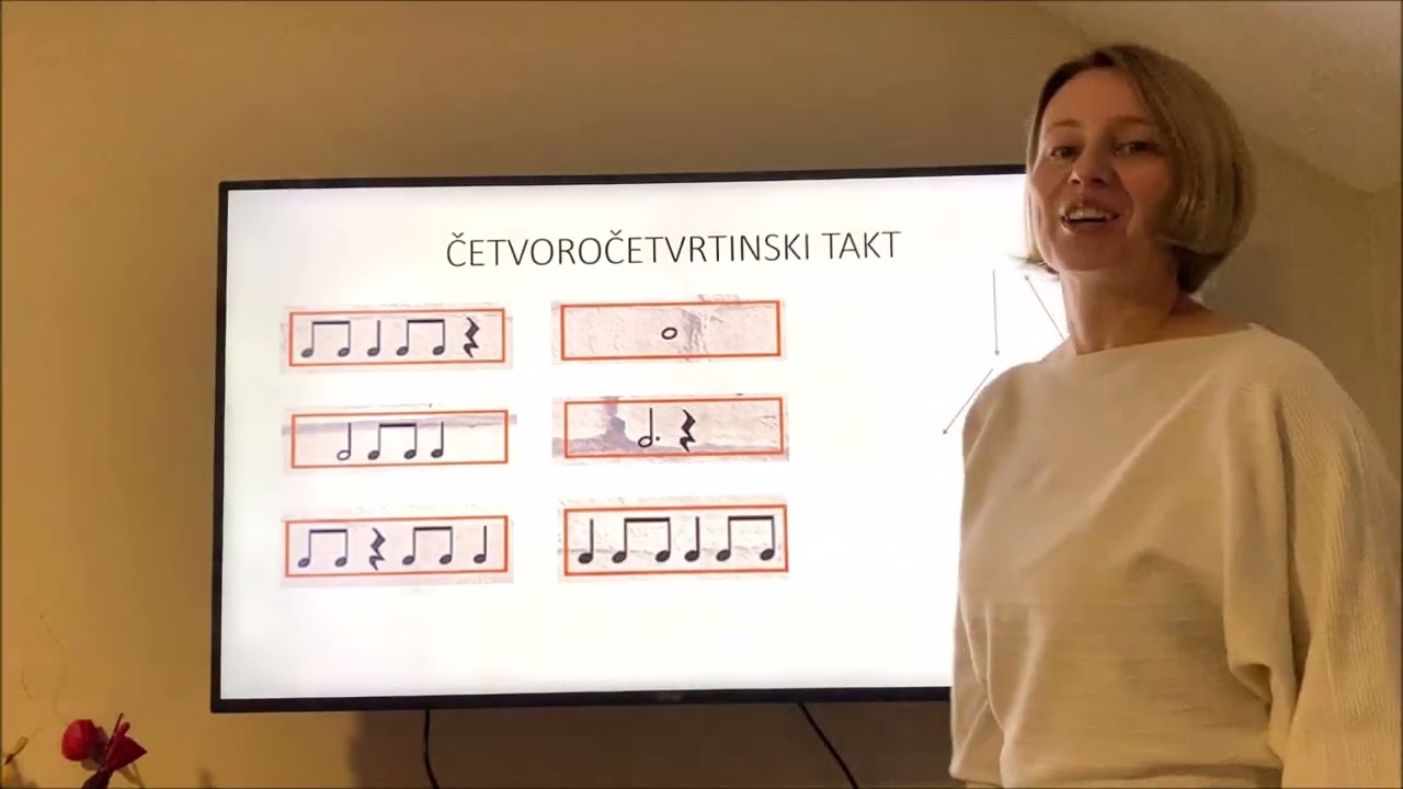 Taktiranje takt 4/4     (četvorocetvrtinski takt)