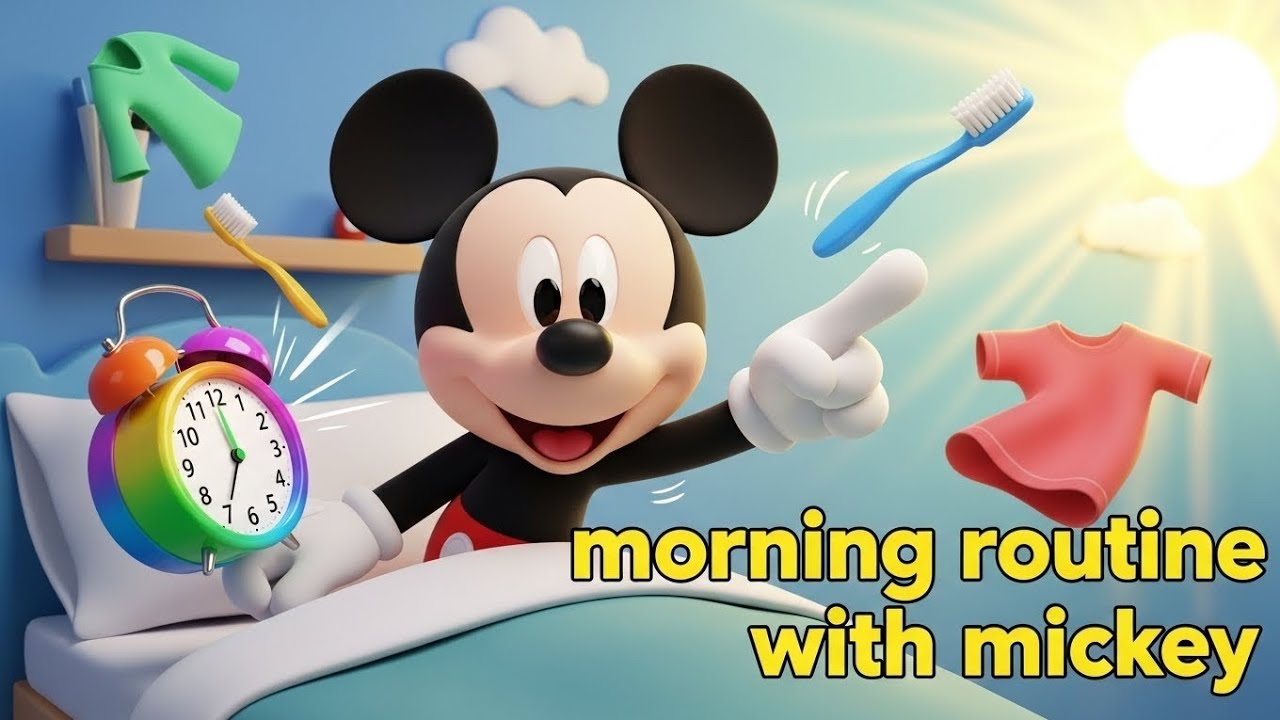 “Wake Up Song for Kids | Fun Morning Routine with Mickey Mouse 🐭”