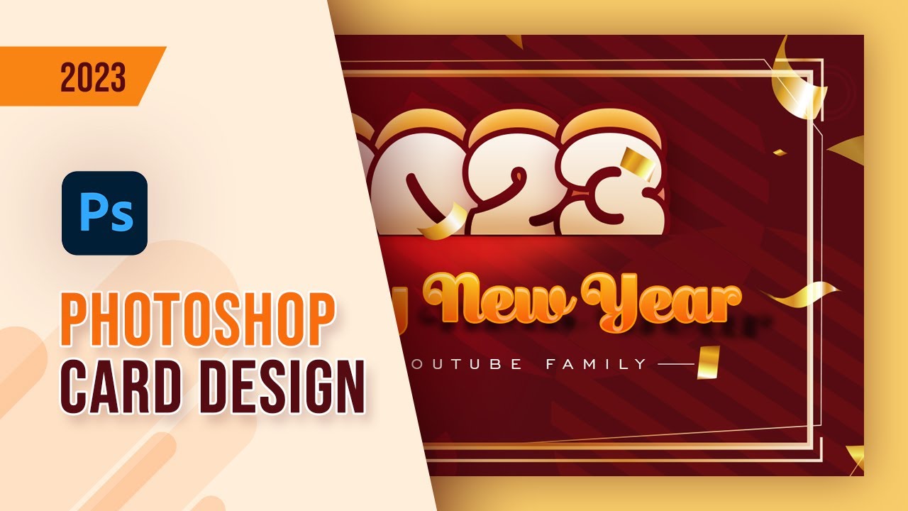 Photoshop Tutorial - New Year Card Design 2023