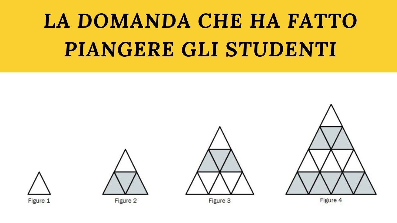 Il problema che ha fatto piangere gli studenti - Calcola il numero di triangoli grigi e bianchi