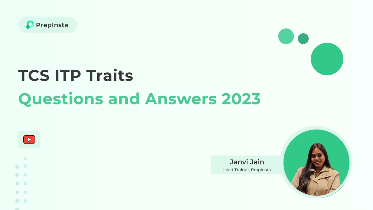 TCS ITP Traits Questions and Answers 2023 | On Campus TCS NQT Traits 2023