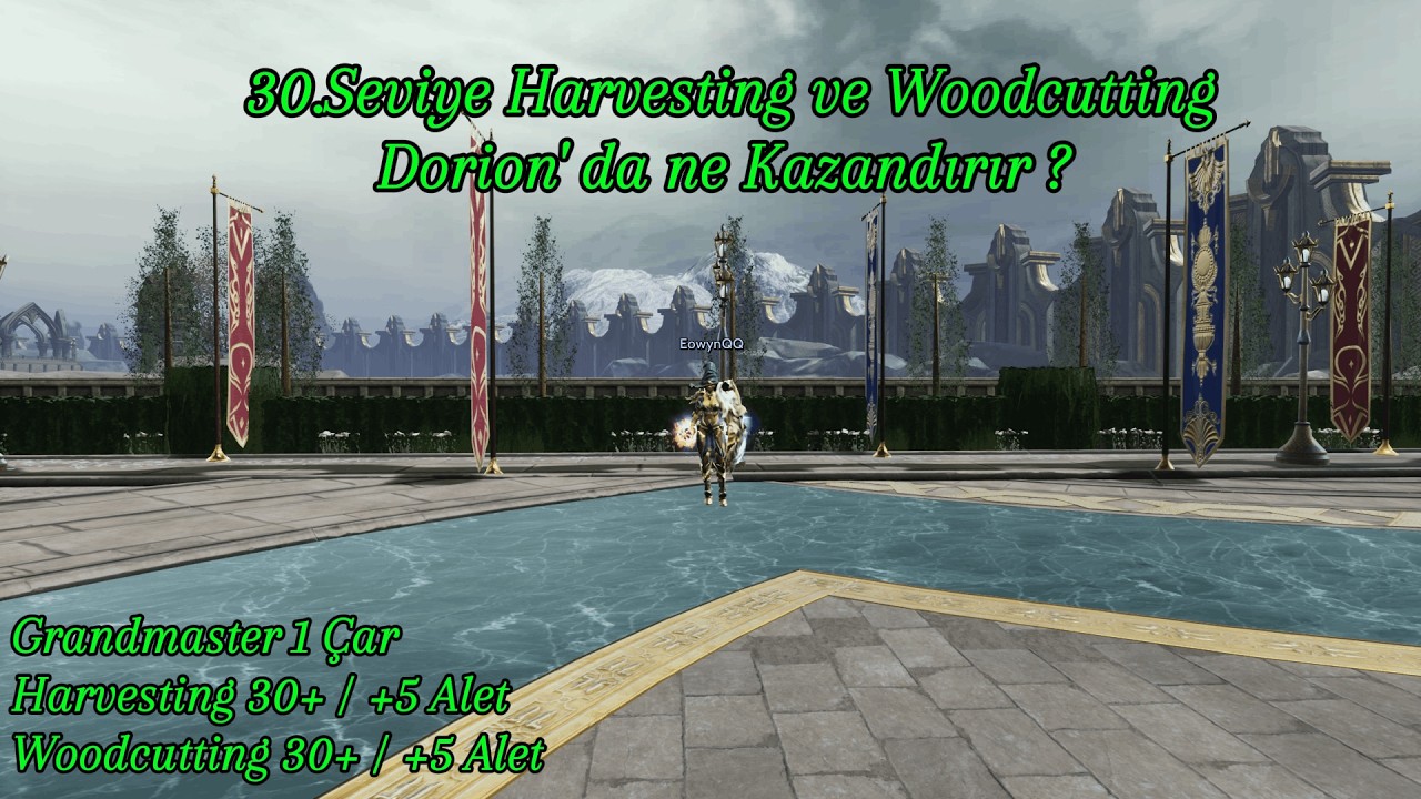 Dorion' da 30.Seviye Harvesting & Woodcutting  / +5 Unique Silahlar ile Denedik.