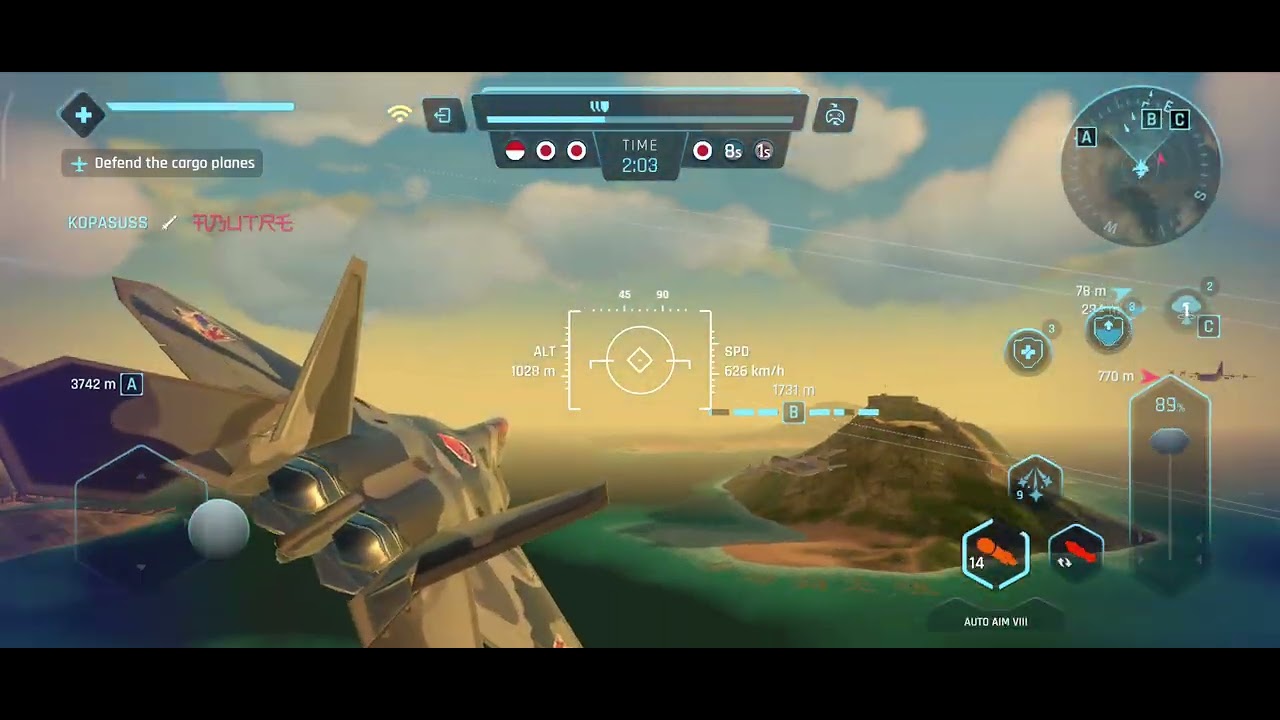 Sky Warriors Gameplay F-22 Raptor PAYLOAD kills 23 @skywarriors8512 #skywarriors 