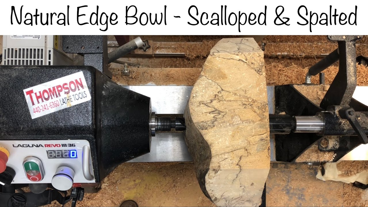 Woodturning: Sugar Maple Natural Edge Bowl - Scalloped and Spalted
