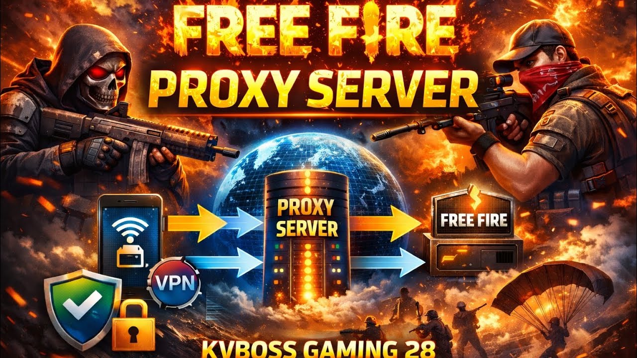 KV BOSS GAMING 28 FREE FIRE PROXY SERVER (FREE) 100% FREE PROXY SERVER