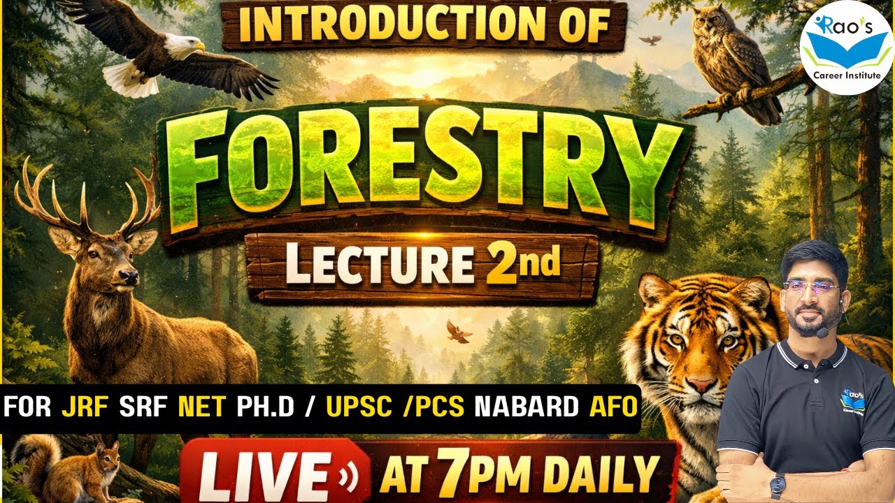 Introduction of Forest -Lecture-2nd || For PG JRF NET Ph.D, NABARD AFO FRO ACF&  All ||  By Rao sir