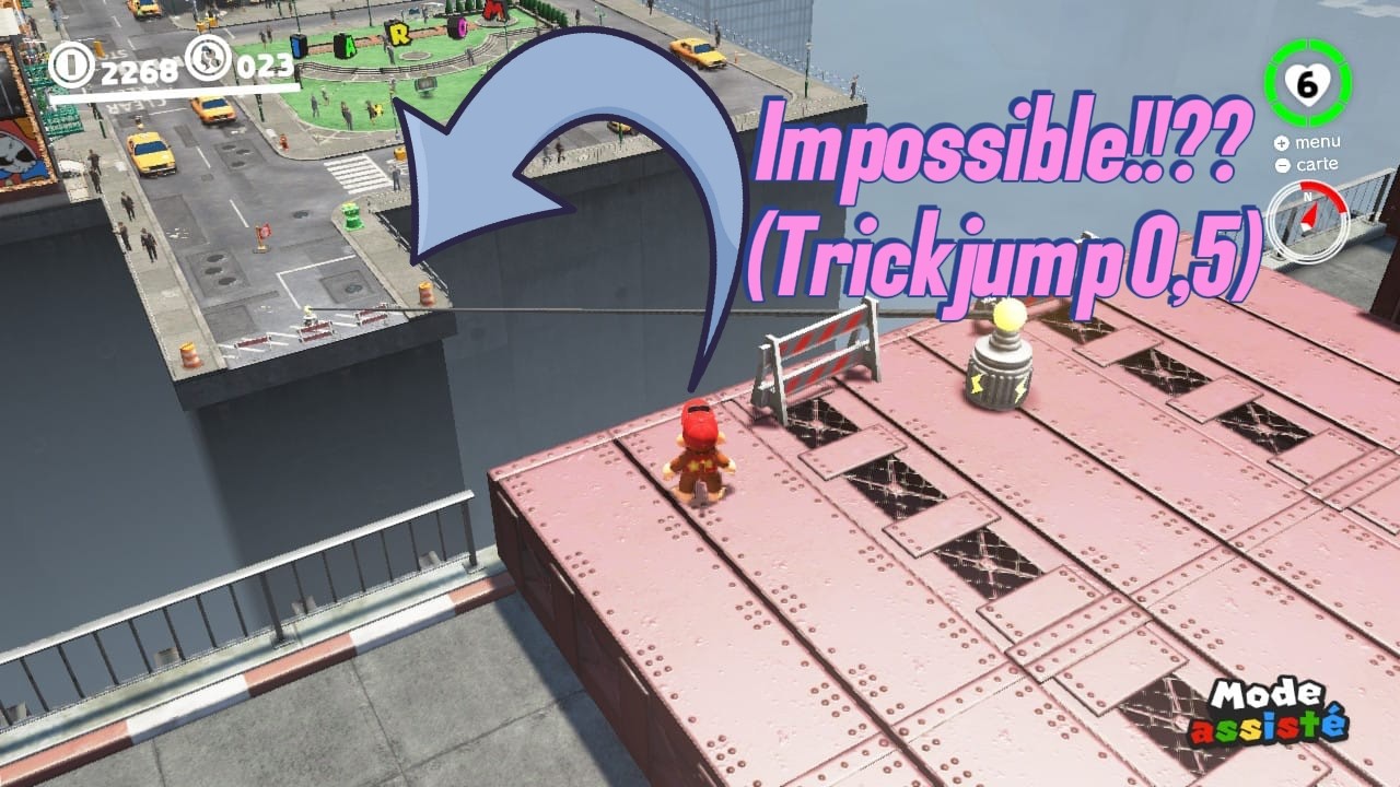 je fais les jump 0,5 de mario odyssey