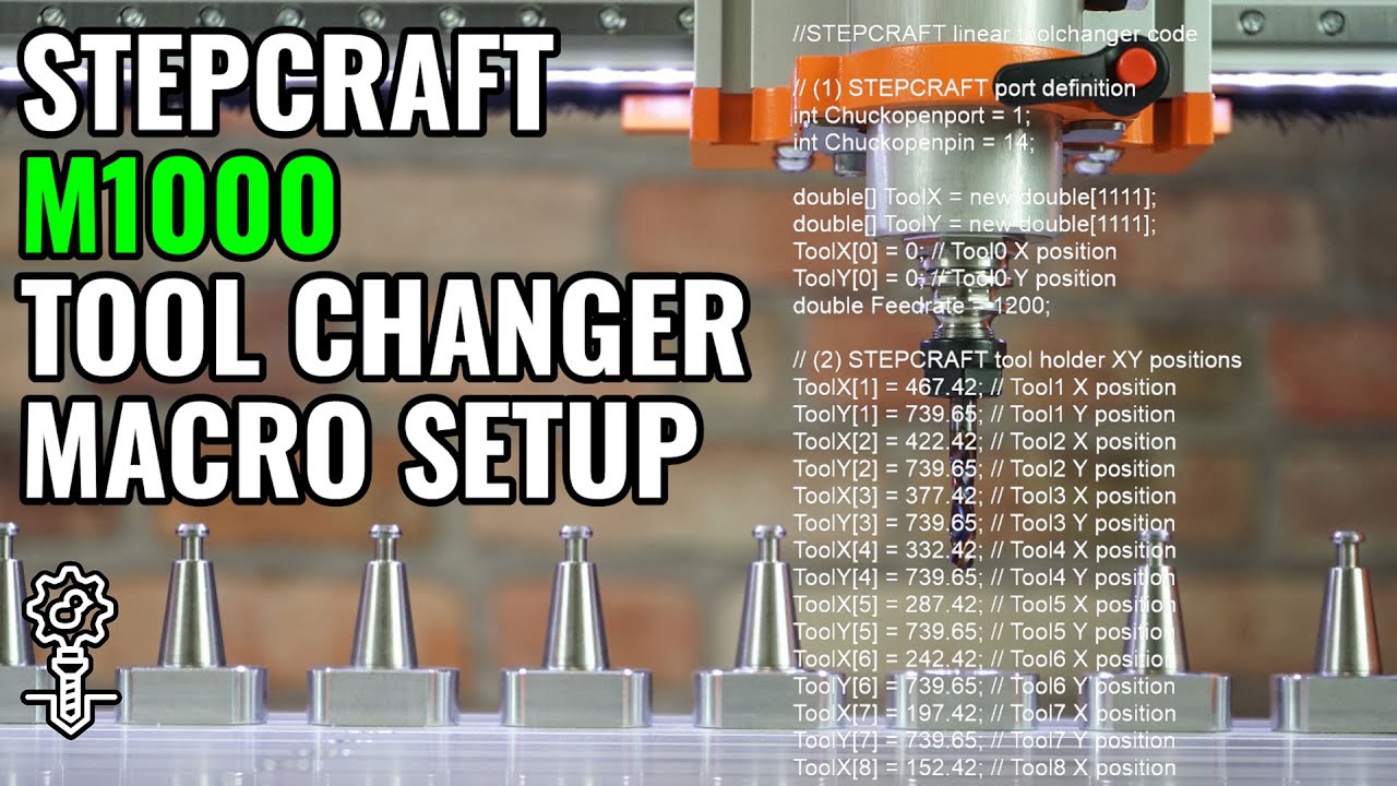 Stepcraft M1000 / TOOL CHANGE / MACRO SETUP and TEST