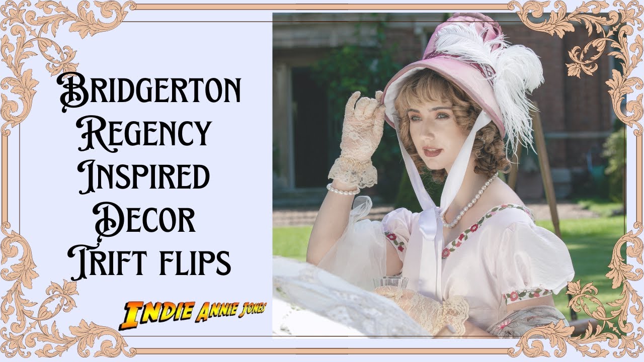 Bridgerton Style Thrift Flips - Shabby Chic Light Academia Home Decor DIY - Regency era Elegant