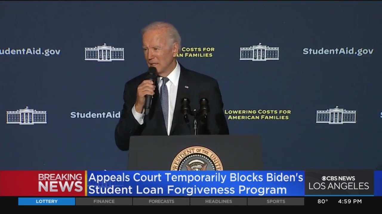 U.S. appeals court blocks President Biden's plans to forgive student loans