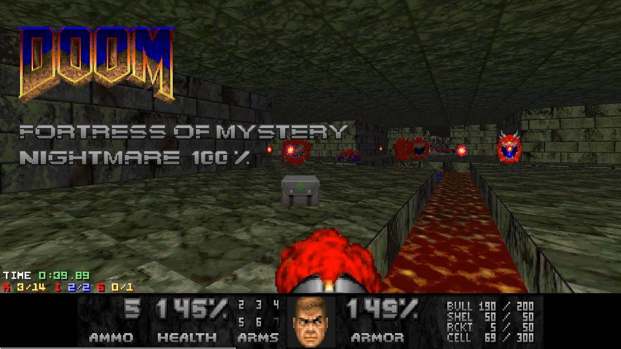 [PC] Doom - E2M9: Fortress of Mystery -- Nightmare 100%