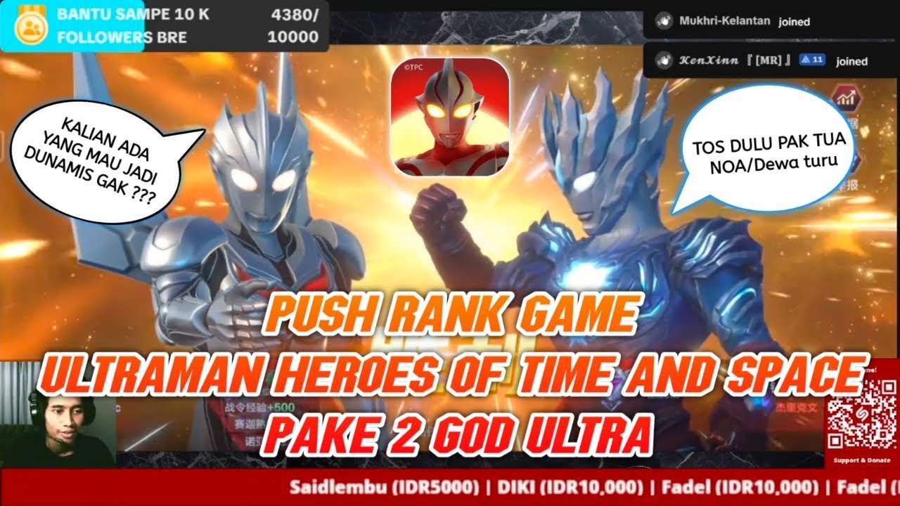 PUSH RANK Game,ULTRAMAN HEROES OF TIME AND SPACE,with ultraman noa & ultraman saga 