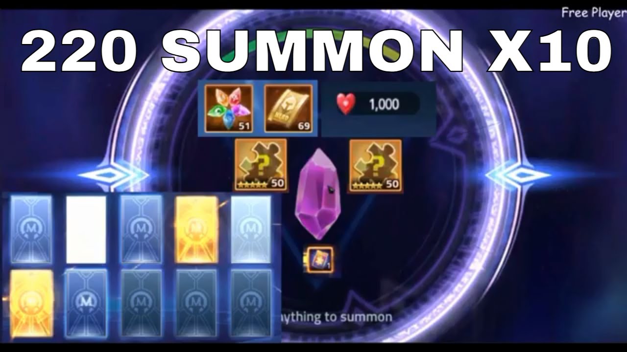 220 SUMMON X10 ► Mobile Legends: Adventure
