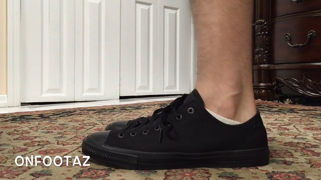 Converse Chuck Taylor All Star 2 II Low Triple Black On Foot