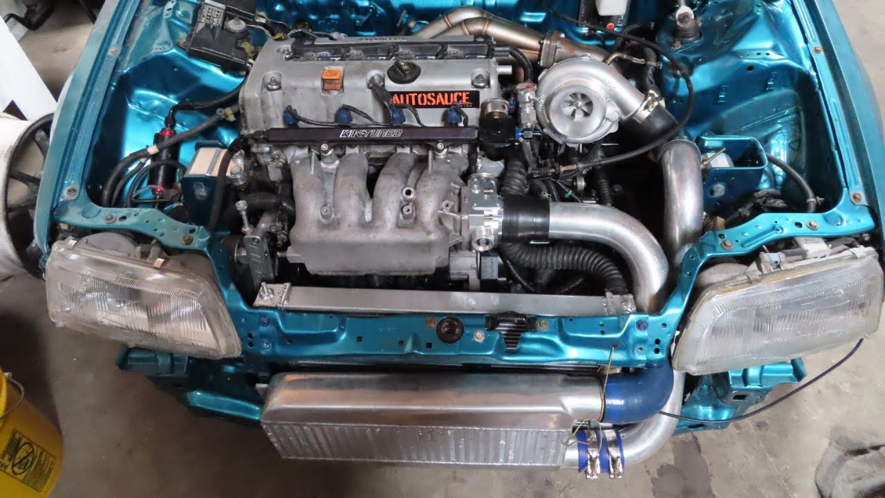Mocking Up Intercooler Piping For A K24 Civic EF Turbo