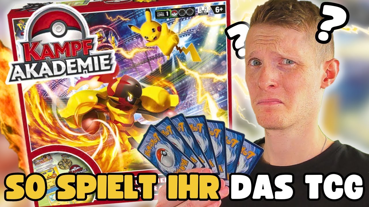 Wie spielt man Pokémonkarten❓ TCG Tutorial + Pokémon Kampf Akademie 2024 Opening