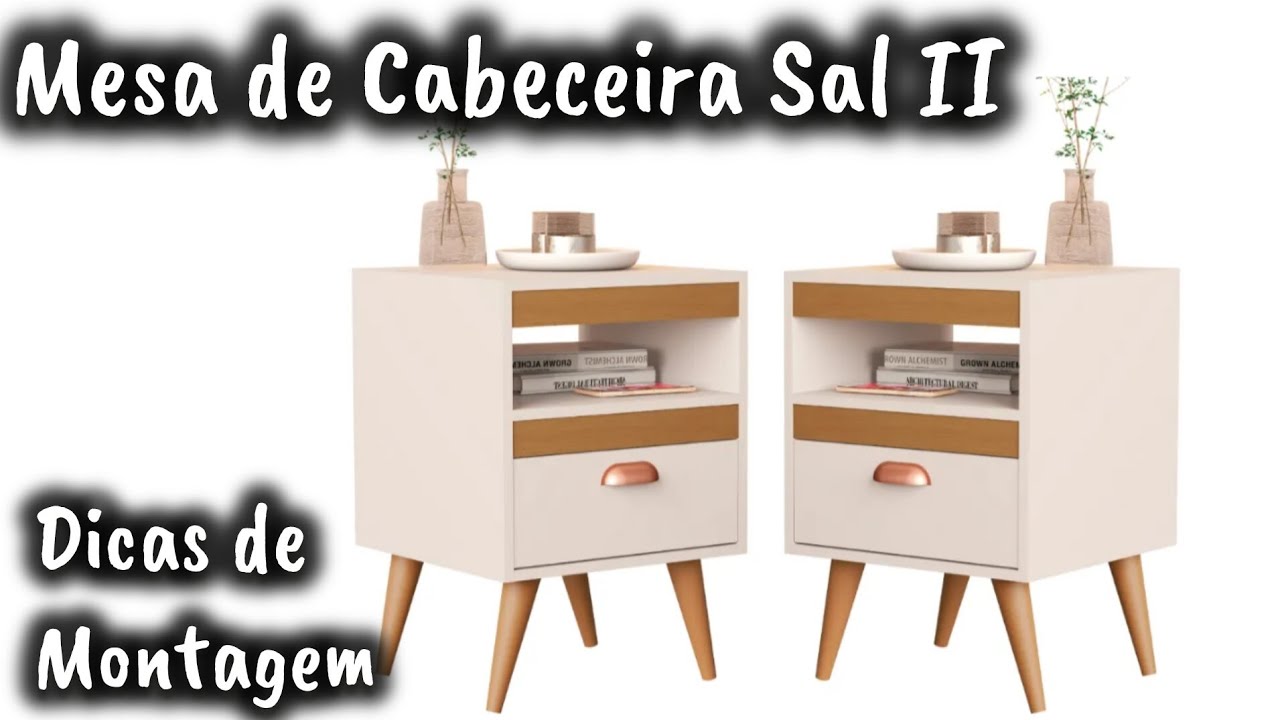 Como Montar Mesa de Cabeceira 1 Gaveta Retro Sal II