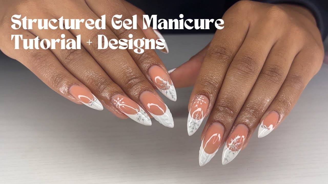 Structured Gel Manicure Tutorial + Winter Nail Designs ♡