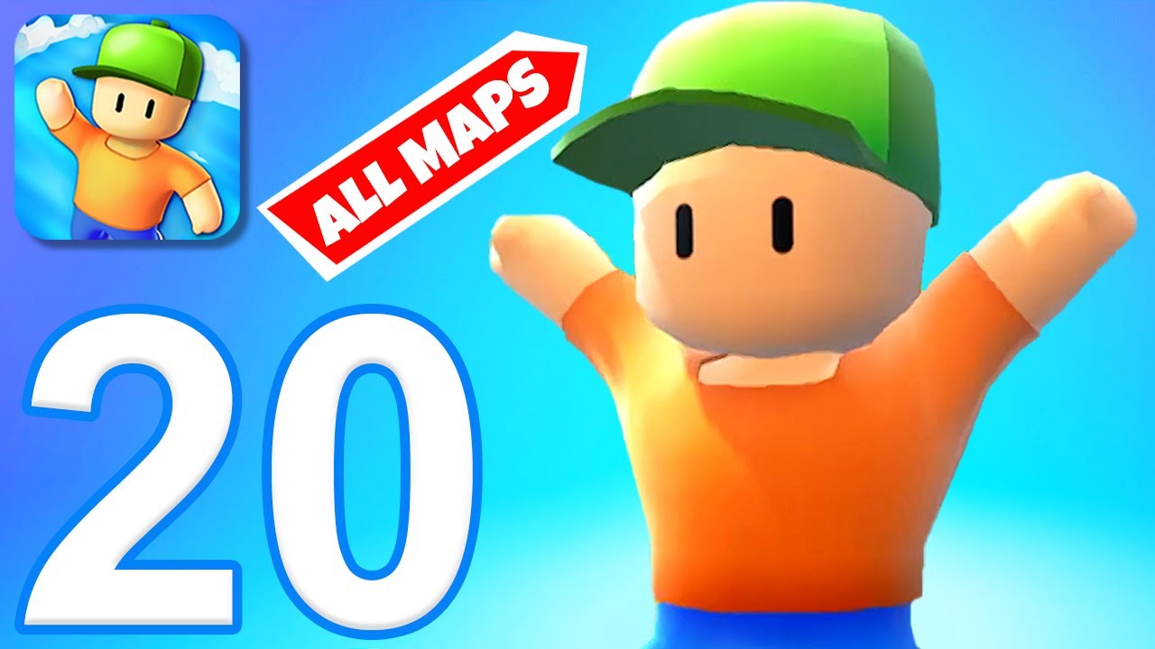Stumble Guys - Gameplay Walkthrough Part 20 - All Maps (iOS, Android)