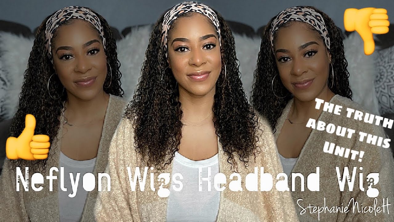 Neflyon Wigs Highlighted Curly Headband Wig | The Good, Bad, And The Ugly | Watch BEFORE Purchasing