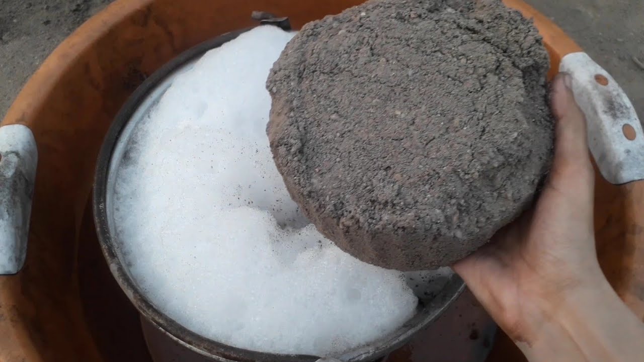 New bombastic video⌛Sand cakes crumbling dry+crumbling in foamy water bucket in tub🤤💙💦Foaaaaam