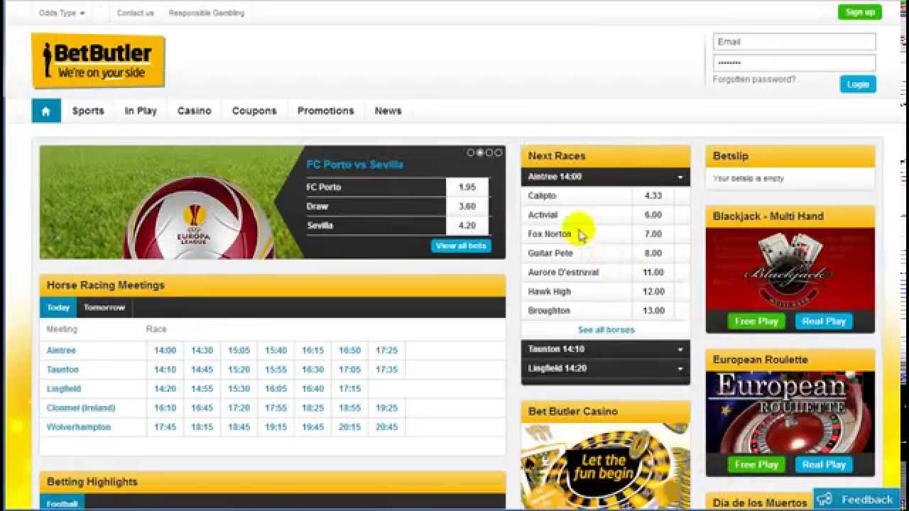 Bet Butler Sportsbook Review - &pound;25 Free Bet - OGR