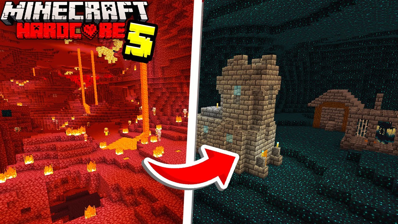 I Transformed The Nether Into The Deep Dark In Hardcore Minecraft
