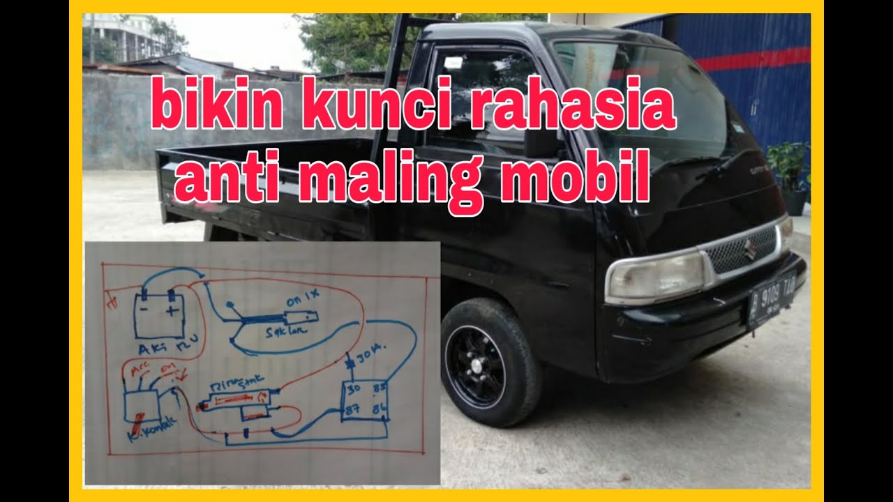Skema cara membuat kunci rahasia anti maling mobil