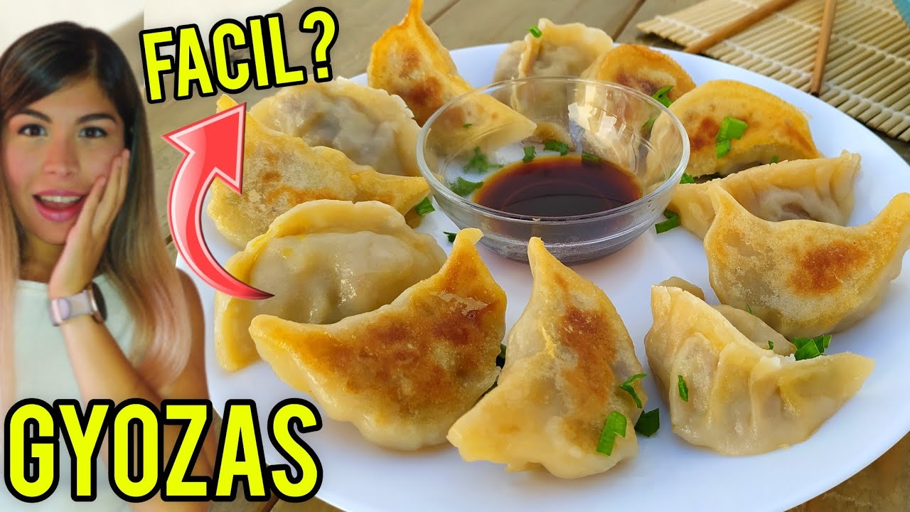 🇯🇵Masa de empanadillas japonesas GYOZAS relleno de CARNE VS LANGOSTINOS