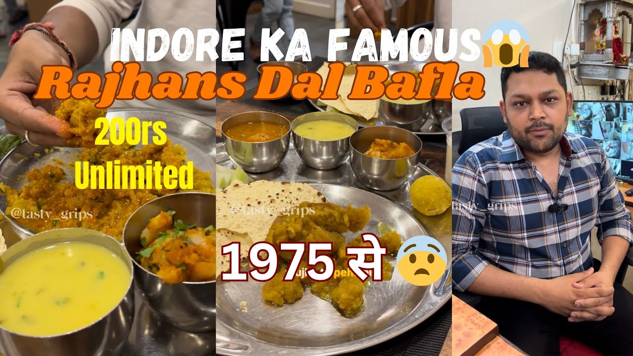Famous & Oldest Dal Bafla shop of indore 😳 | Rajhans Dal Bafla