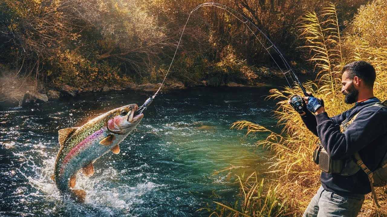 Adventure in the Wild Rivers   & 2 Days of Survival and Catching Giant Trout in the Cold