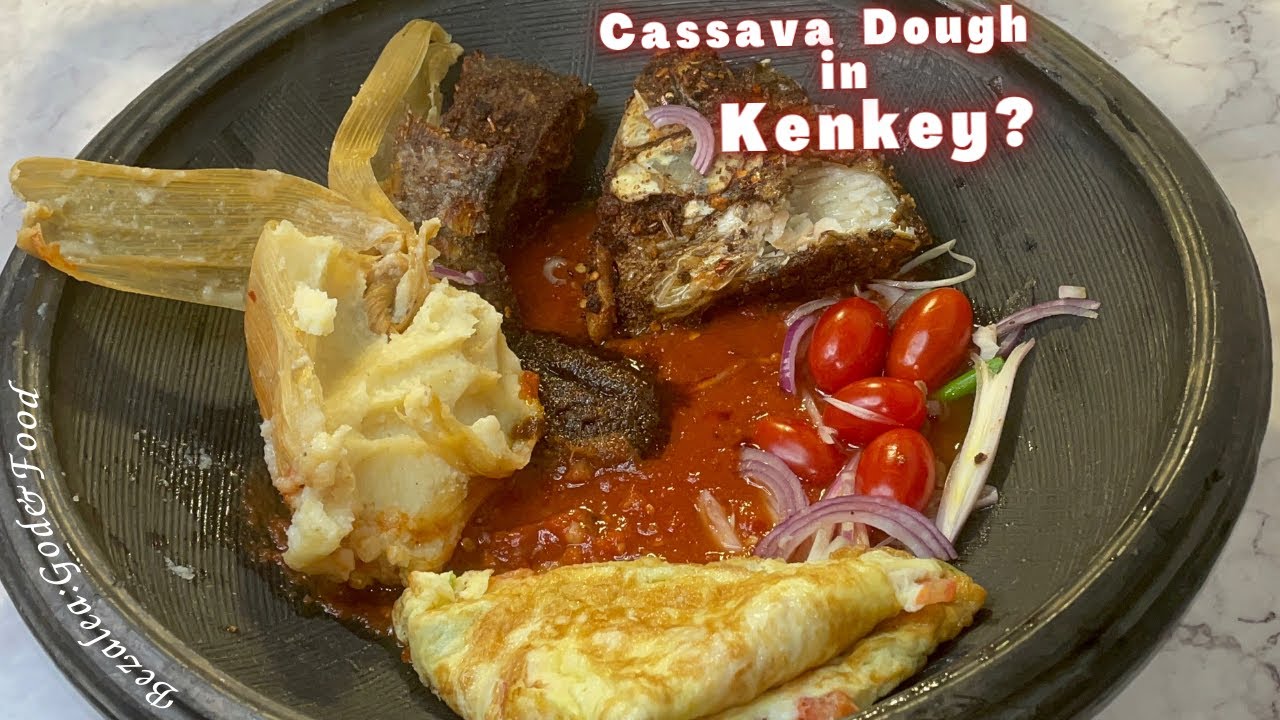 I added CASSAVA DOUGH to my KENKEY!! Amazing KENKEY Recipe by Awonye ❤️||