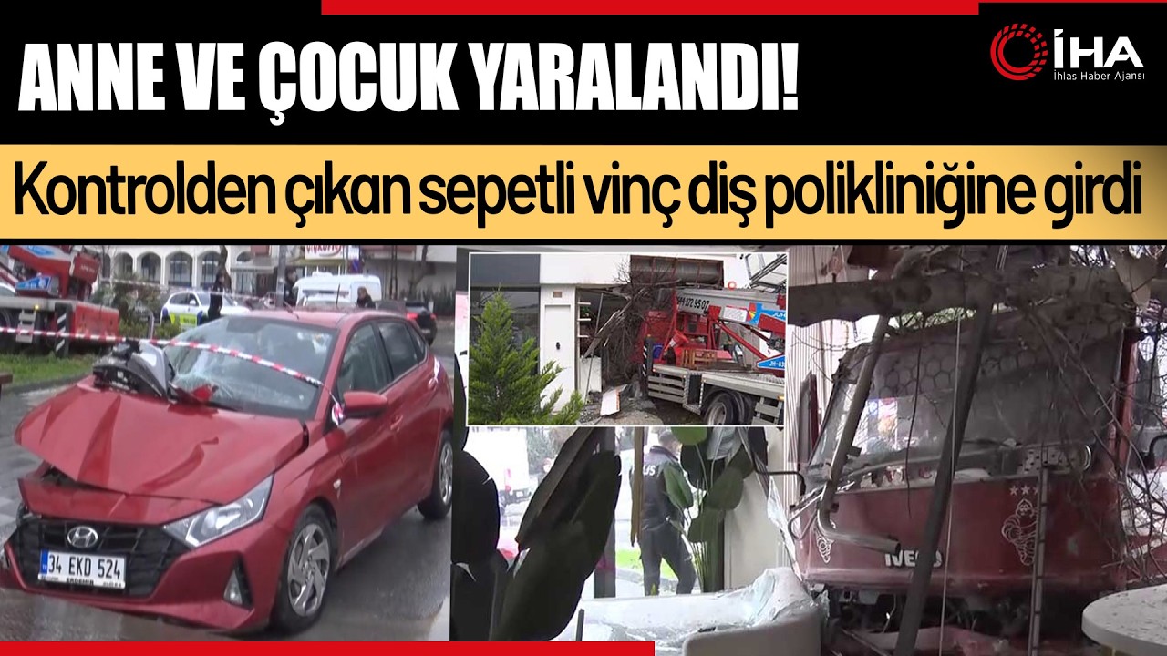 Vinç Önce Otomobili Sürükledi, Sonra Polikliniğe Daldı!: 2 Yaralı!
