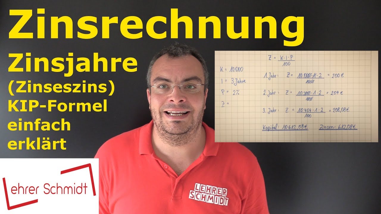 Zinsrechnung - Zinseszins berechnen (Berechnung Jahr für Jahr) | Mathematik - einfach erklärt