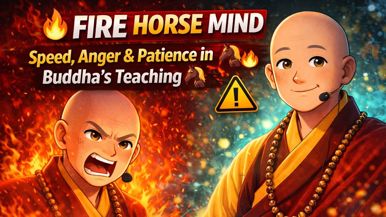 🔥 FIRE HORSE MIND | Speed, Anger & Patience in Buddha’s Teaching 🐎🔥#ruangkesadaran #dharma