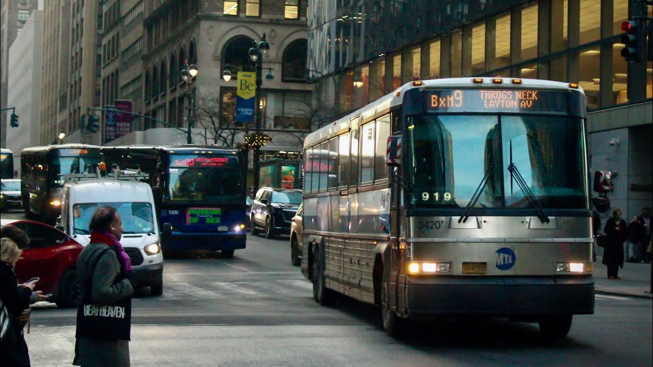 ᴴᴰ⁶⁰ Front POV: BxM9 Front View Full ride from Midtown to Throggs Neck onboard a 2007 MCI D4500CL